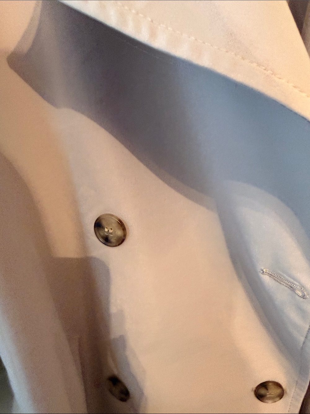 H&M Light Blush Double-Breasted Trench Coat with Waist Tie - Picture 3 of 12